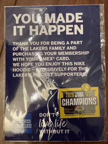 Los Angeles Lakers 2020 World Champions Lapel Pin American Express NBA - Free Sh