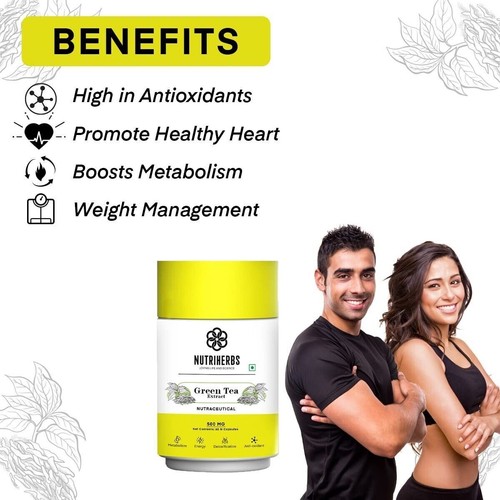 Nutriherbs Green Tea Extract 60 Capsules Antioxidant Supplement - Picture 5 of 7