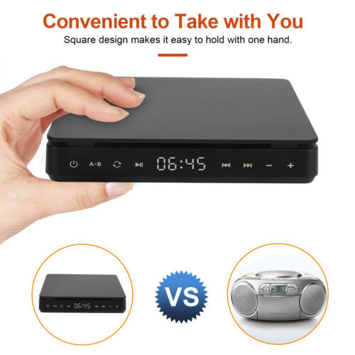 Wiederaufladbarer tragbarer persönlicher CD-Player MP3 HDCD Walkman Lautsprecher für Auto Zuhause - Bild 6 von 9
