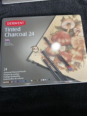 Derwent Tinted Charcoal Pencils     24 Count