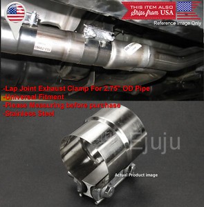 Stainless Lap Joint Exhaust Clamp Sleeve Band For BMW AUDI 2/" Exhaust OD Pipe
