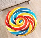 Colorful Lollipop Sweet Candy Area Rugs Kids Bedroom Living Room Round Floor Mat