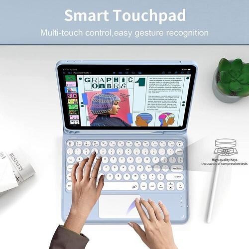 Touchpad Keyboard Case Mouse For Samsung Galaxy Tab A7/A8/A9+/S6 Lite/S7/S8/S9 - Picture 8 of 53