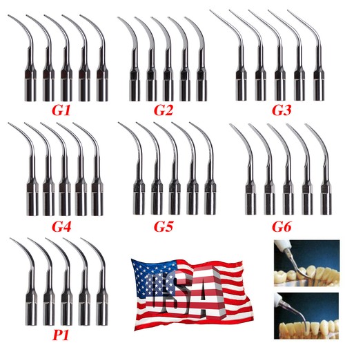 Dental Ultrasonic Piezo Scaler Perio Tips G1,G2,G3,G4,P1,P3 F/ EMS Woodpecker - Picture 2 of 27