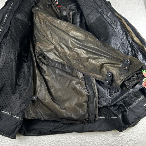 Hein Gericke Motorcycle Jacket Mens XL Black Sheltex CE Armor H2O Liner Padded - Picture 11 of 24