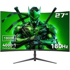 Raywego 27 inch Curved Gaming Monitor 180Hz Full HD 1080P 1800R Computer Moni...