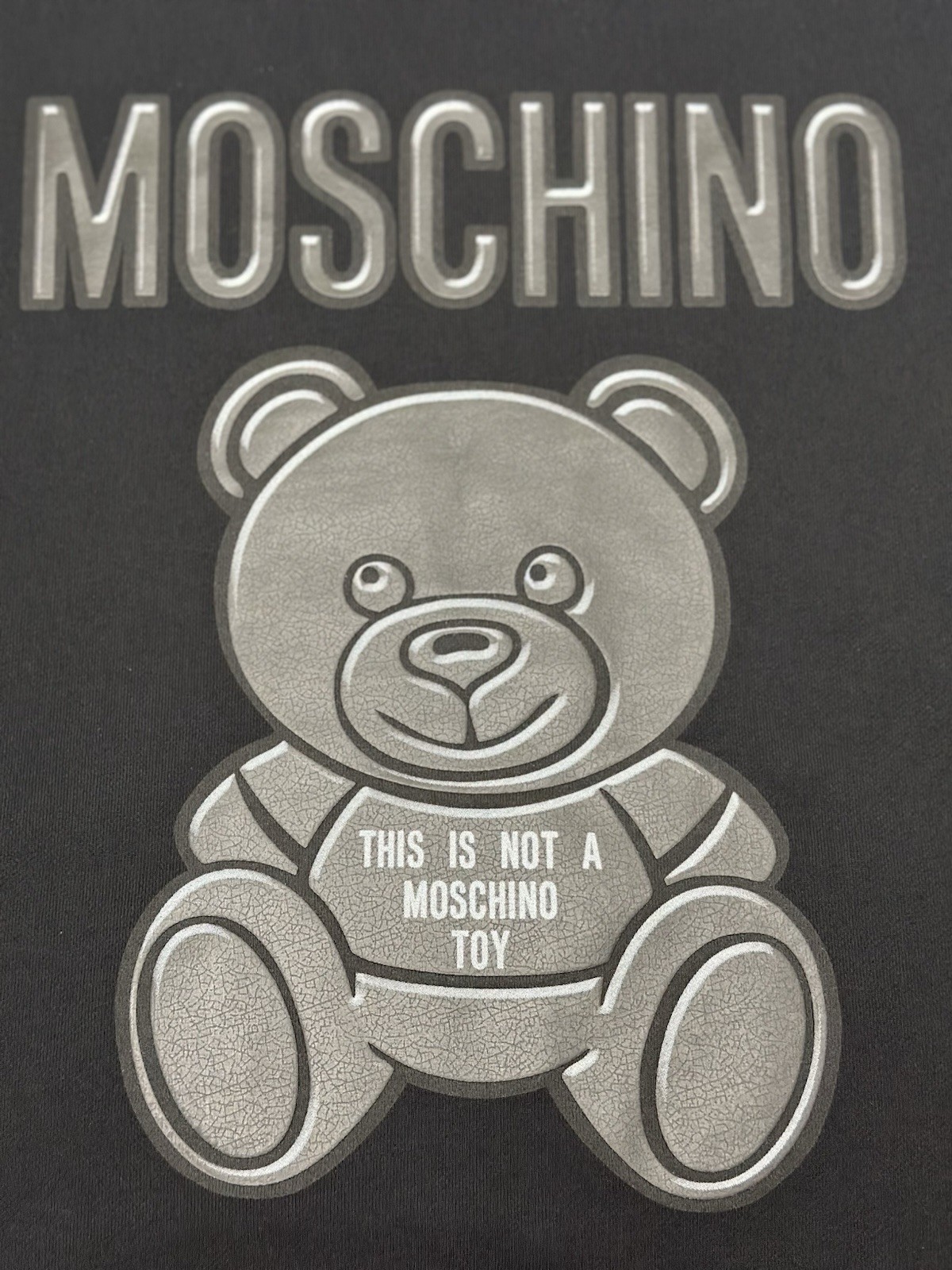 Moschino Couture Teddy Bear Felpa Sweatshirt Black “This Is Not a Moschino Toy”