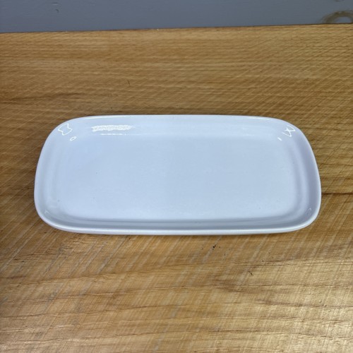VTG Silly Goose White Lidded Butter Dish House Blue Ribbon 90s Country Cottage - Picture 5 of 10