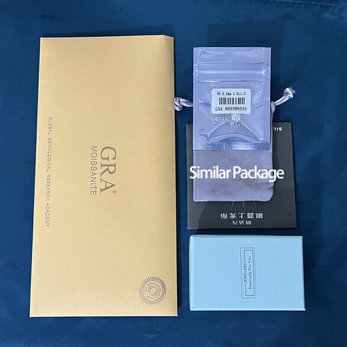 Round Cut VVS1 Moissanite Cluster Halo Stud Earrings 14K White Gold Screwback - Picture 9 of 11