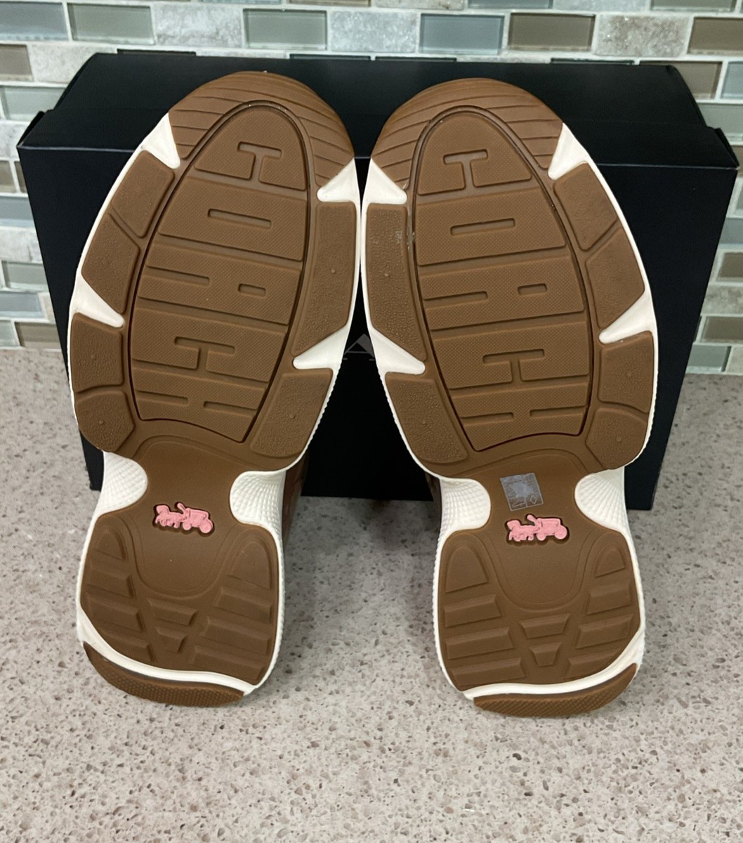 Coach C270 Signature Women's Tech Runner Sneaker 11 B Shoe's Khaki