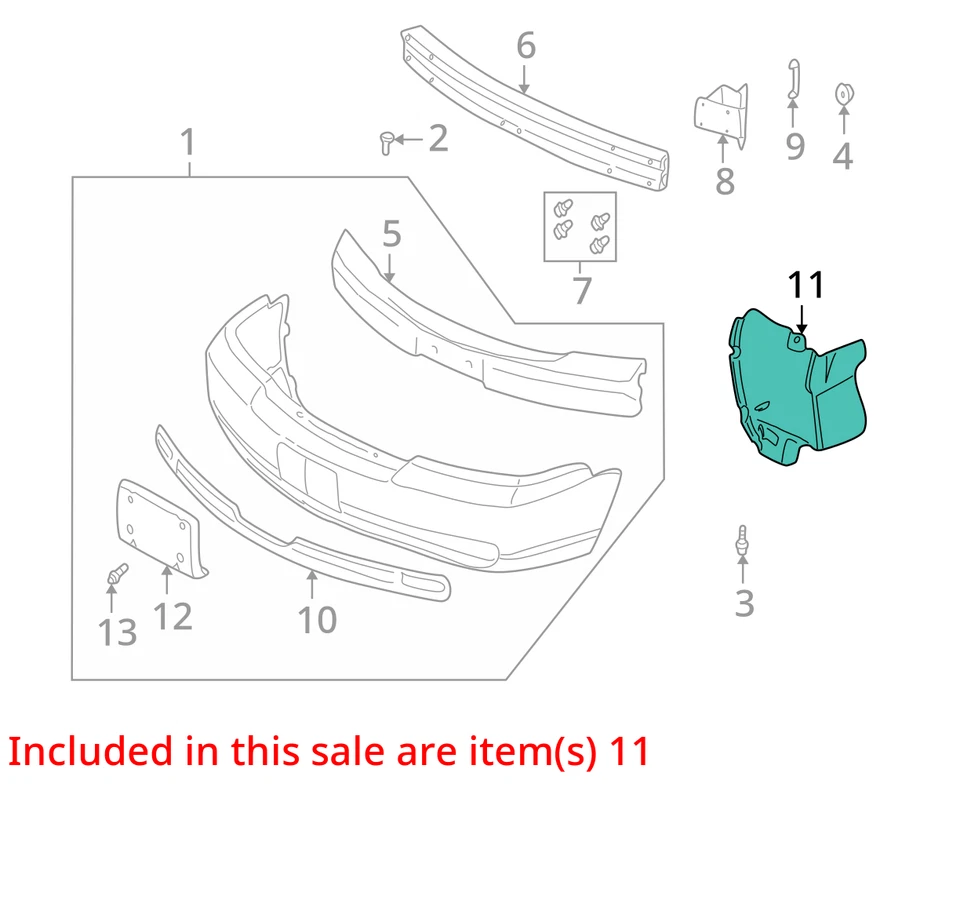 FITS 1998-2004 CADILLAC SEVILLE EXTENSION FRT BPR FASCIA 25739944 -  NEW OEM - Image 3 of 4