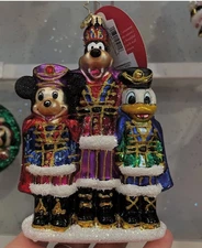 NWT 2025 Disney Parks Radko Nutcracker Ornament - Mickey, Goofy, Donald