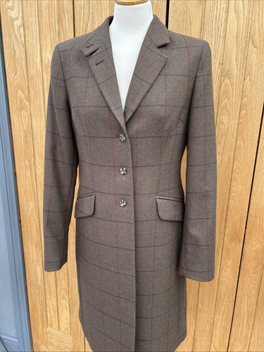 Ladies MUSTO Pure WOOL Angora Tweed COUNTRY PADDOCK JACKET Coat FIELD UK 12 38" - Picture 1 of 16