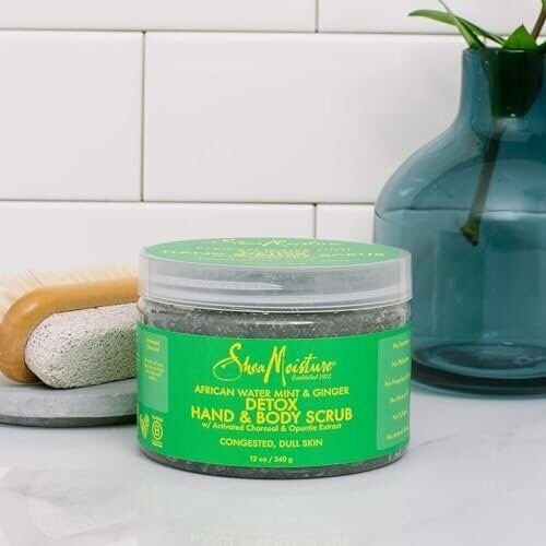 SheaMoisture African Wild Water Mint Detox & Stimulate Hand & Body Scrub, 12... - Picture 4 of 6