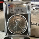 U.S. Mint 2021 American Silver Eagle Type 2 $1 1 oz .999 Silver PCGS MS70