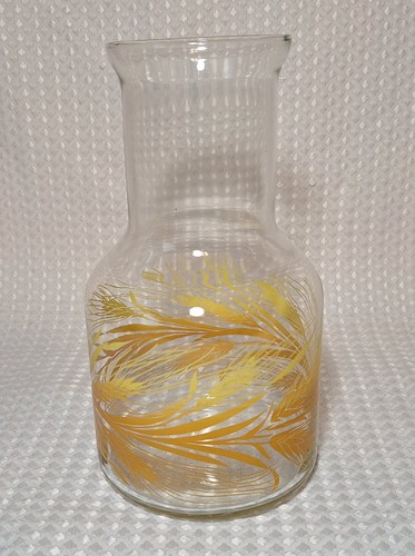 Vintage Libbey Golden Weizen Glas Saft Karaffe Krug Ernte Herbst Herbst Farbe - Bild 6 von 11