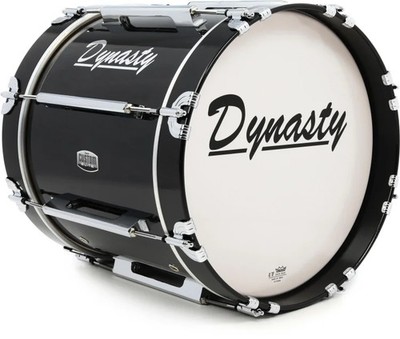 Dynasty Custom Elite Marching Bass Drum - 16 inch x 14 inch, Black