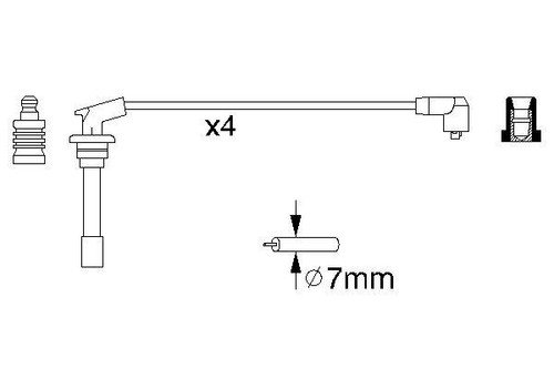 IGNITION CABLE KIT 0 986 356 867 FOR ROVER 200/Hatchback/Convertible 400 1.6L - Picture 7 of 14