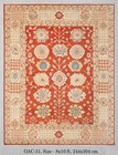 8x10 Red Ivory Traditional Persiann Floral Hand Knotted Fine Quality Wool Rug