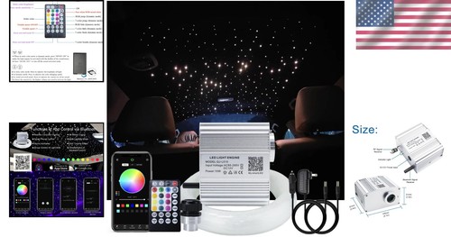 Water-Resistant Fiber Optic LED Star Ceiling Kit - Perfect for Car Interior - Picture 2 of 11