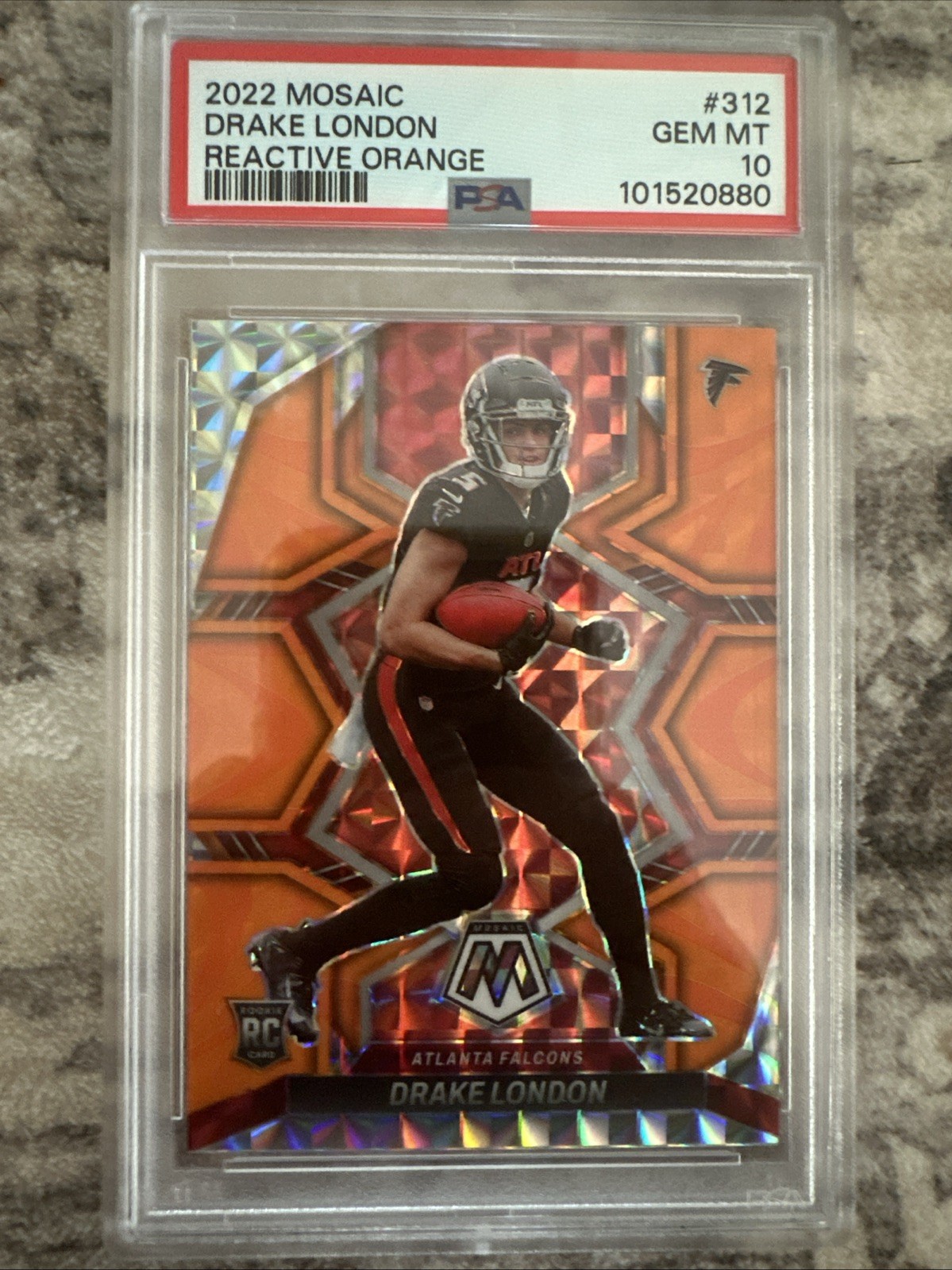 Drake London Panini Mosaic #312 Reactive Orange