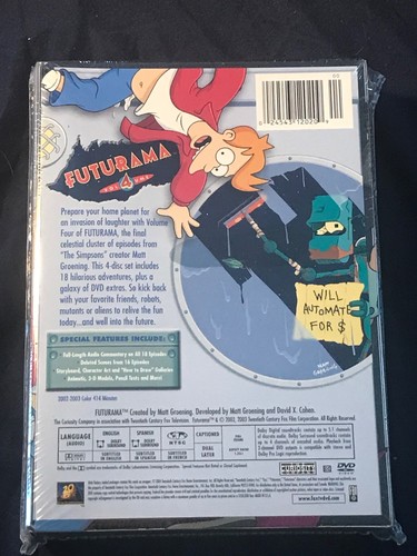 2003 Futurama Volume 4 | 4-Disc Set (Sealed) - Picture 2 of 2