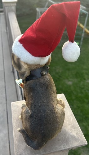 Weihnachten Labrador Welpe Figur trägt Nikolausmütze Lesen - Bild 5 von 9