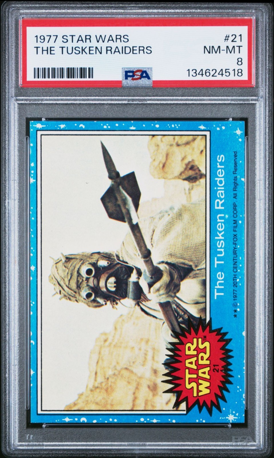 1977 TOPPS STAR WARS THE TUSKEN RAIDERS #21 PSA 8 NM/MT