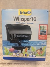 TETRA Whisper IQ Power Filter 20 Gallons, 130 GPH, with Stay Clean No Filter