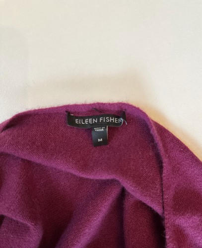 Eileen Fisher Cashmere Sweater Pullover Dolman Sleeve Purple / Pink Women’s Sz M - Picture 19 of 19