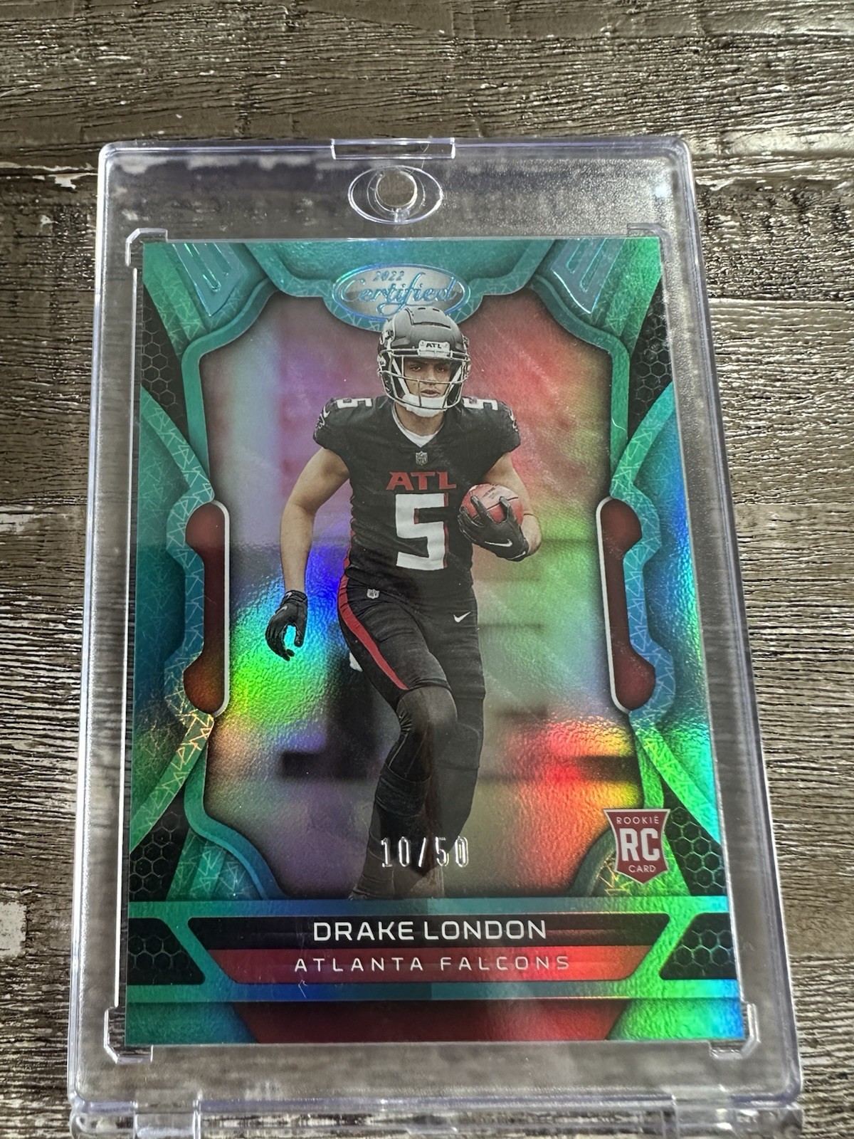 2022 Panini Certified Mirror Teal #112 Drake London Rc Rookie Serial #d /50