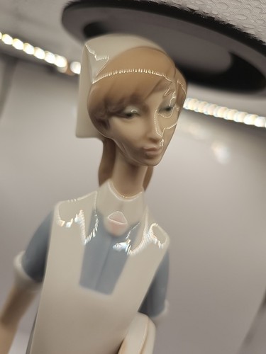 Vintage LLADRO glasiertes Porzellan Krankenschwester 14" Figur Figur #4603 Spanien - Bild 10 von 13
