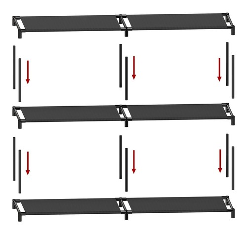 4 Tiers Shoe Rack Organizer 16-20 Pairs Stackable Shoe Storage Shelf Durable ... - Picture 6 of 6