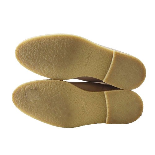 HERMES Faustin Botas Cortas Talla 35 Cuero de Becerro Beige - Imagen 4 de 15