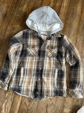 Ariat Jacket Boys S 8 Plaid Insulated Fleece Hooded Shirt Kids Retro Hackett