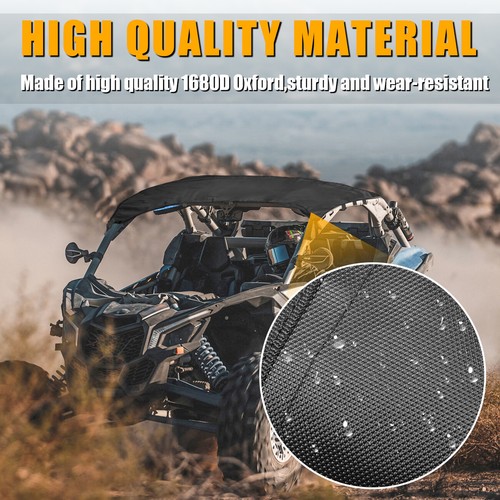 14-25 For Can-Am Maverick X3 RR Soft Canvas Roof Top Sunshade Cover Accessories - Picture 5 of 8