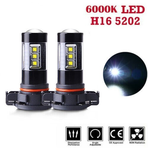 5202 H16 LED Bulbs Waterproof And Dustproof Cold-pressed Aluminum Design - Picture 2 of 11