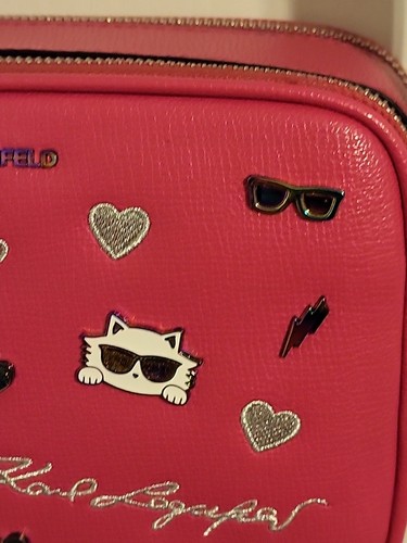 KARL LAGERFELD MAYBELLE CROSSBODY CAMERA BAG FUSCHIA With Pouch - Picture 5 of 24