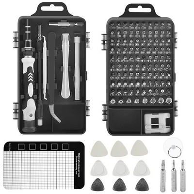122 in 1 Präzisions-Schraubendreher-Set - magnetische Bits & Mutterndreher für Elektronik