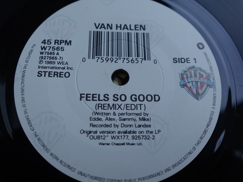 Van Halen FEELS SO GOOD 1989 UK 7" LTD ED. FISHNET P/S PLAYS  MINT MINUS HEAR - Picture 2 of 12