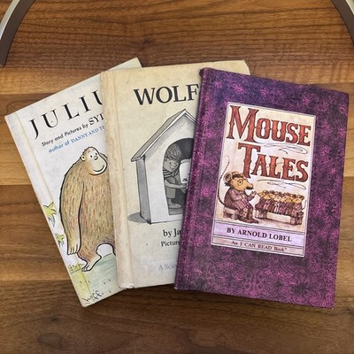 Vintage I CAN READ Book Lot HC - Wolfie 1959 + Julius 1969 + Mouse Tales 1972