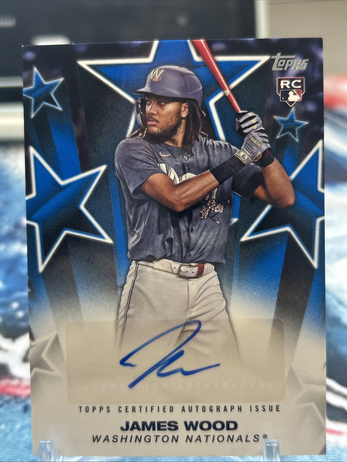2025 Topps Baseball Stars James Wood RC Auto Blue #ed   /150 #BSA-JWO