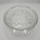 Libbey Orchard Fruit Clear Glass Round Casserole Baking Dish.
