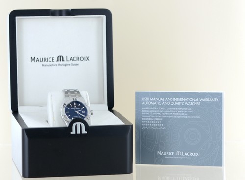 Maurice Lacroix Uhr Aikon AI6007 Automatic unworn waffle dail black 39mm B+P - Picture 11 of 11