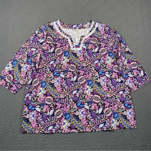 NEW Talbots Women’s Plus Size 3X Knit Floral Top