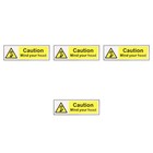  Set of 4 Reflektierende Aufkleber Warnaufsteller Warnaufkleber Selbstklebender