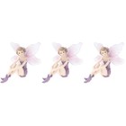  3 Pack Miniature Fairies Flower Sitting Fairy Statue Home Decoration