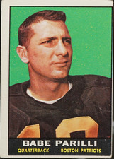 1961 Topps Football Babe Parilli #175
