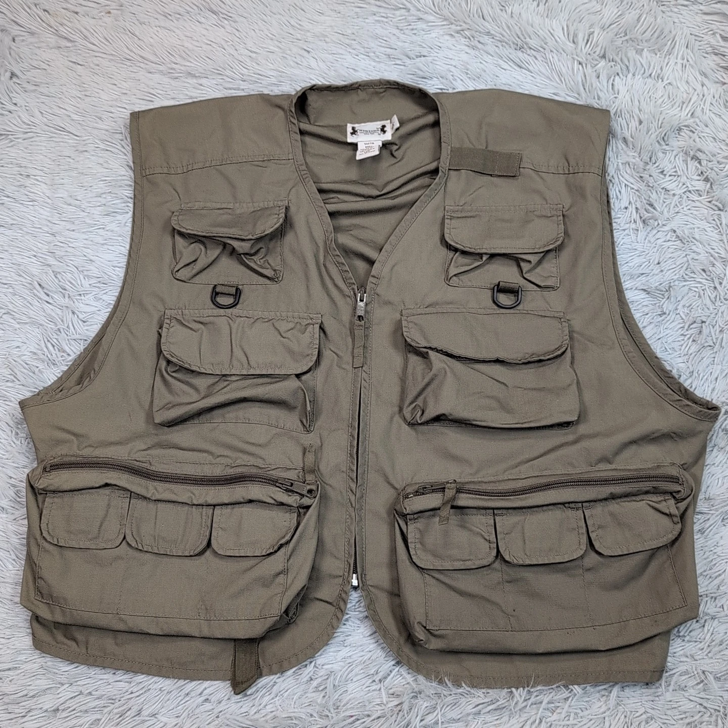 Vintage Herter's Vest Mens 2XL Green Hunting Fishing Game Pouch Sportswear