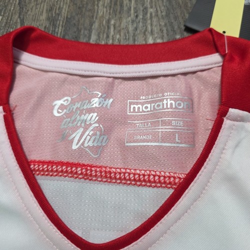 Camiseta de fútbol local Marathon Perú 2018 Christian Cueva para hombre versión L jugador - Imagen 5 de 8